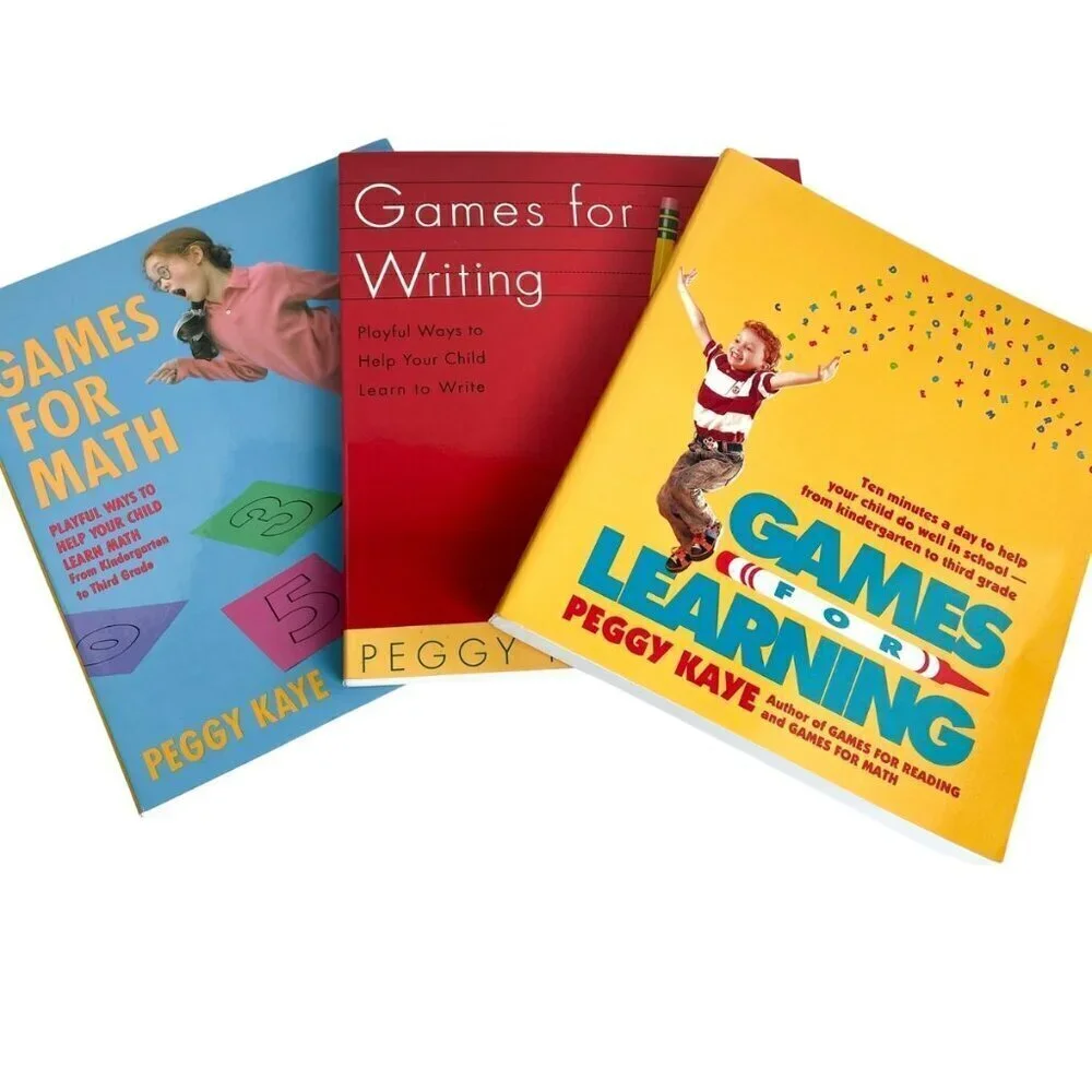 Kids‎ Book - Bundle of 3 Peggy Kaye - Games for Learning, Math, Writing